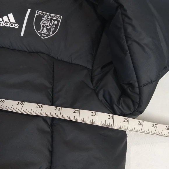 Adidas Men's Vintage Black Puffer zip Up Black Jacket Size Large